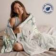 thumbnail image 5 of Throw Blanket for Couch Wildflowers Soft Fleece Flannel Blankets Cozy Lightweight Blanket for Home Sofa Living Room Pink Blue Flower Bed Throws 40" x 60", 5 of 9