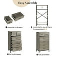 thumbnail image 6 of Slevoo 6 Drawer Dresser for Bedroom, Steeal Wood Frame, 42.1''H Grey, 6 of 9