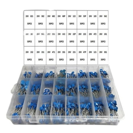 

2KV 24 Kinds Ceramic Dielectric Capacitors Sample Package 22PF-821PF 720PCS