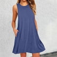 thumbnail image 2 of Vestido holgado sin puños para mujer - Mezcla de poliéster y spandex, cuello en V con estampado floral y abertura lateral, vestido largo informal para verano/oficina/vacaciones, 2 of 4