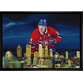 thumbnail image 1 of Nick Suzuki 20x29 Framed Canvas Canadiens Skyline, 1 of 9