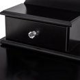 thumbnail image 4 of Topbuy Oval Vanity Mirror Dressing Table Beauty Dresser w/ Cushioned Bench Black, 4 of 7