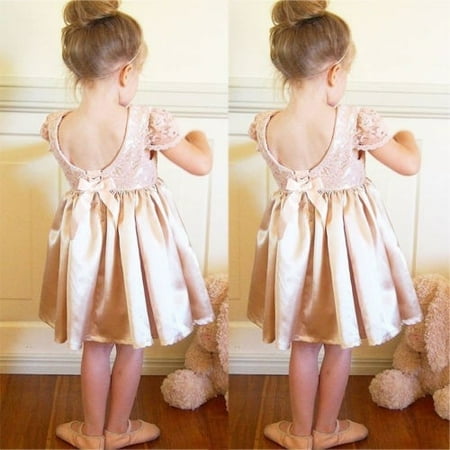 Infant Baby Girl Birthday Wedding Pageant Party Princess Lace Tutu Formal Dress