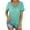 Green, variant on Taqqpue Womens Plus Size Short Sleeve T Shirts Casual Solid Color V Neck Shirts Flowy Loose Blouses Top Summer Pullover with Pocket