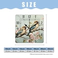 thumbnail image 2 of 16 Inch Wall Clock Battery Operated Square Clock Decorative for Office, Kitchen, Outdoor, Living Room，Flowers and Birds Print, 2 of 4