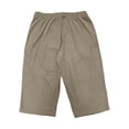 thumbnail image 6 of Tbopshirt Mens Capri Pants Solid Color Elastic Waist Drawstring Zippered Pocket Casual Sports Capris Pants,S-3XL, 6 of 7