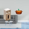 thumbnail image 2 of Caja De Pañuelos Rectangular Multiusos Con Tapa, Servilletero Con Forma De Calabaza Para Oficina, Control Remoto, Plato De Dulces De Vidrio, Tazón Para Servir Galletas, Color Naranja, 2 of 8