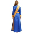 thumbnail image 2 of TSSOE Robe de Prêtre d'Halloween pour Femmes Robe Cosplay à Manches Longues avec Étole Tenues de Pasteur Bleu Royal P, 2 of 7