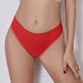 thumbnail image 2 of Gibobby Braguitas Slim Fit Ropa interior de mujer grande sin costuras deportiva sólida de cintura media Sexy Tback para mujer europea(Rojo， M), 2 of 3