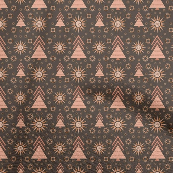 oneOone Cotton Jersey Brown Fabric African Tribal Quilting Supplies Print Sewing Fabric By The Yard 58 Inch Wide