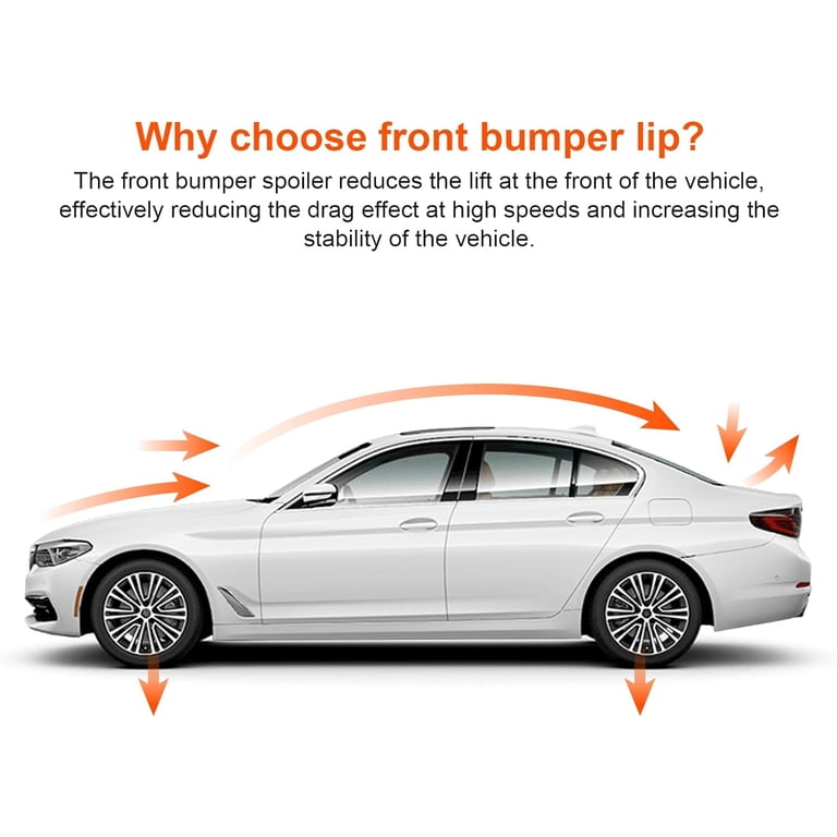 YOUNGERCAR Front Bumper Lip Matte Black Fit for 2011-2016