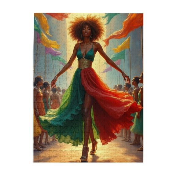 500 Piece African Goddess Jigsaw Puzzle For Adults – Vibrant Colors Challenging & Relaxing Unique Artwork Great Gift Idea Home Decor