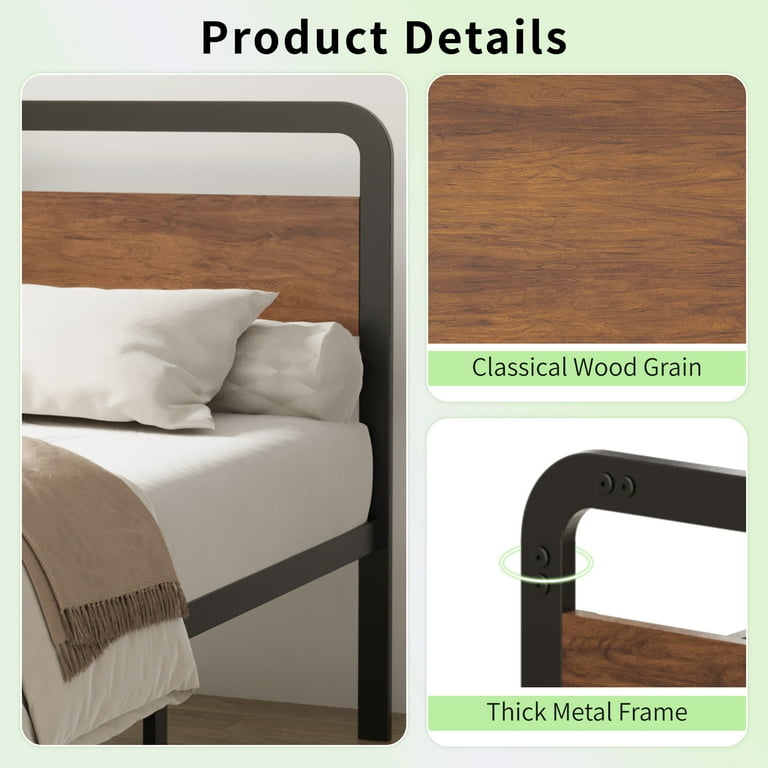 クラシックハーフムーンフィン” 10Resin  Wood Amazon.com - Bme Ethan Solid Wood Queen Bed Frame with