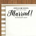 thumbnail image 2 of Printtoo Personalized Blue Self Inking Getting Married Stamp Custom Wedding Favor Rubber Stamper-58 x 22 mm, 2 of 6