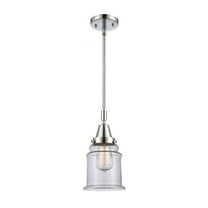 447-1S-PC-G182-Innovations Lighting-Canton - 1 Light Stem Hung Mini Pendant In Industrial Style-11.13 Inches Tall and 6.5 Inches Wide-Polished Chrome