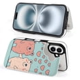 thumbnail image 7 of Compatible with iPhone 11 12 13 mini 14 15 16 Pro Max Plus Wallet Case with Card Holder, PU Leather Kickstand Card Slots Case ( Cute Bear Love, iPhone 12 Pro Max), 7 of 7