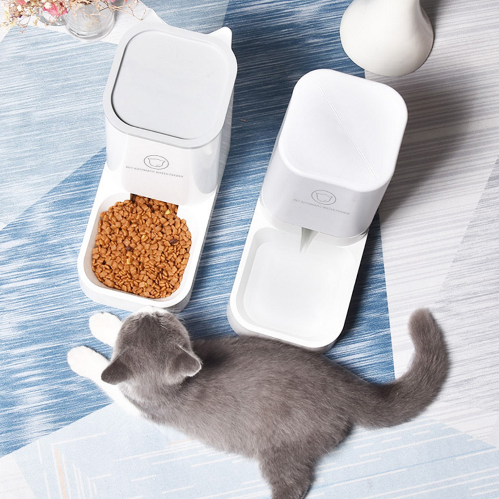 Dog for Cat Automatic Feeder Safety Water Drinker Food Dispenser Puppy Kitten Feeding Bowl Pet Supplies