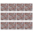 thumbnail image 1 of Suelos de casa de muñecas de 4 x 4 pulgadas, papel tapiz y suelo gris de ladrillo para casa de muñecas, 12 piezas, 1 of 5