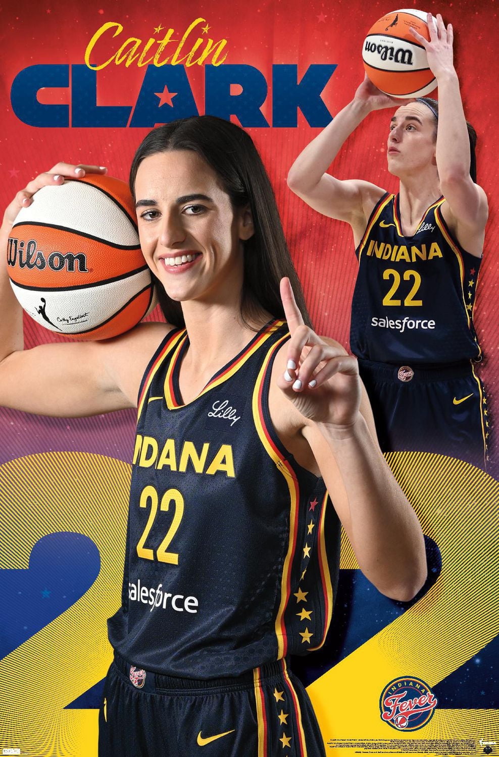 WNBA Indiana Fever - Caitlin Clark 24 Wall Poster