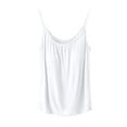 thumbnail image 2 of Tank Tops with Built in Bras Flowy Tank Top Flowy Workout Tops T Shirts for Women Plus Size Tops Pleated Blouses Flowy Tops Pleated Square Neck Loose Fitting Tank Tops Baggy Tank Tops White 3XL, 2 of 7