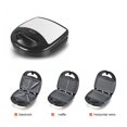 thumbnail image 1 of 3-in-1 Household Waffle Maker Quick Heating Non-stick Coating Sandwich Maker with Removable Plates UK Plug, 1 of 4