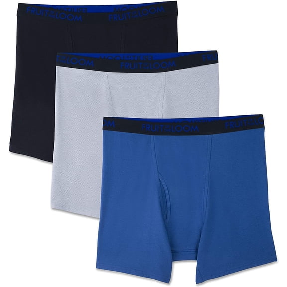 Fruit of the Loom Premium Big Men's Breathable Boxer Briefs, 3 Pack, Sizes 2XB-5XB
