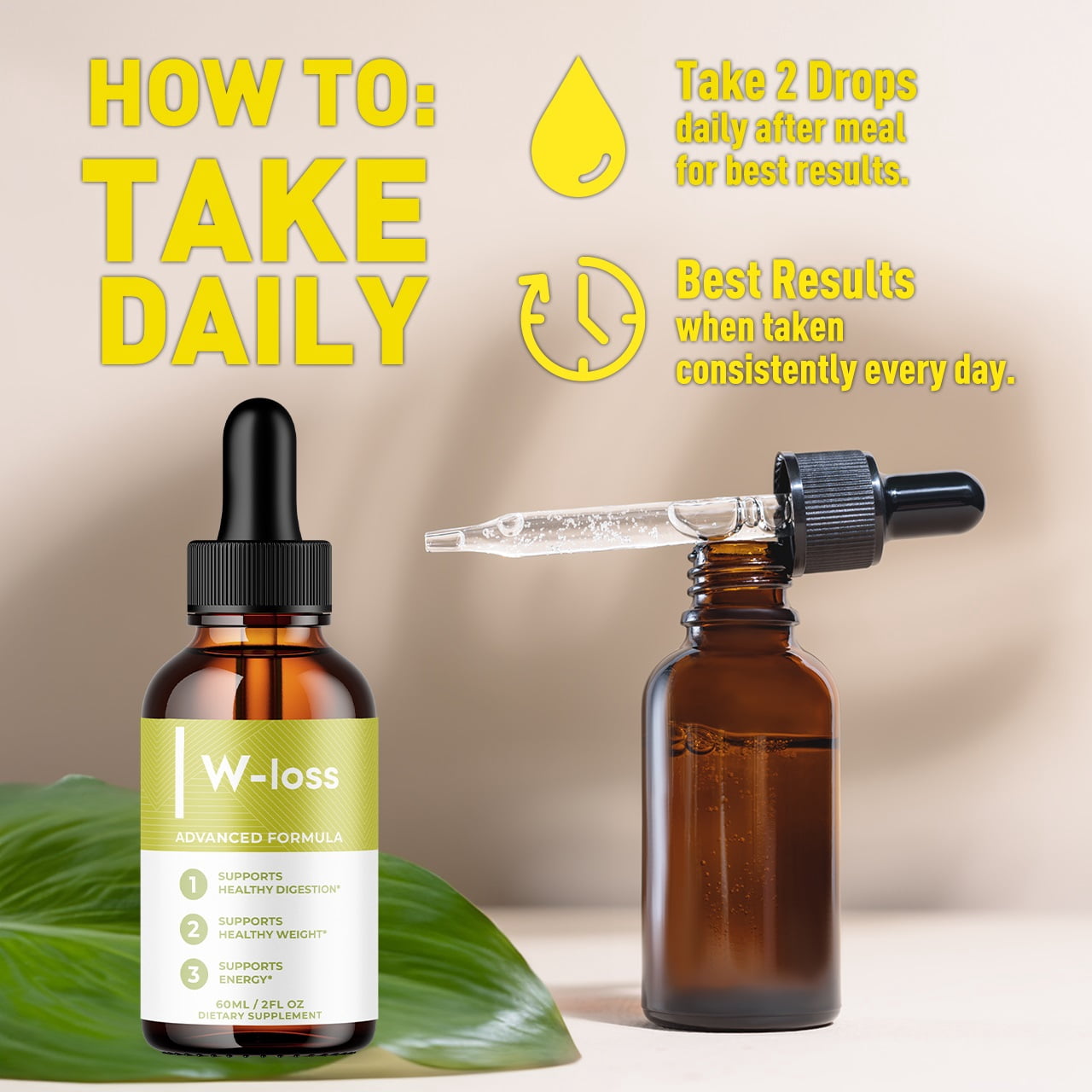 W-Loss Advanced Formula Drops Supporting Your Active Lifesyle Naturally 150 Servings