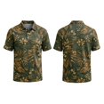 thumbnail image 2 of Mfakffe Hawaiian Shirts for Men Summer Short Sleeve Button Down Casual Polo Shirts Tropical Beach Tee(Blue,S), 2 of 5