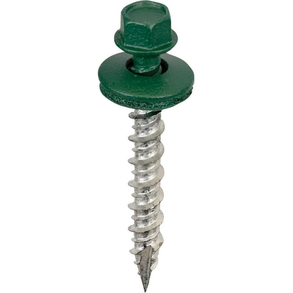 Acorn International SW-MW15FG250 Screw, High-Low, Twin Lead Thread, Hex Drive, Forest Green, Type 17 Point, 250/BAG