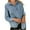 Sky Blue, variant on kakina CMSX Plus Size Women's Autumn Winter Single Breasted Cardigan Solid Color Denim Shirt Long Sleeve Shirt Tops