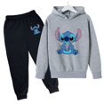 thumbnail image 3 of Conjuntos de sudadera de Stitch Disney para niños, sudaderas y pantalones cálidos de moda, traje de 2 piezas, ropa de exterior de moda, regalos de cumpleaños y Navidad, 3 of 5