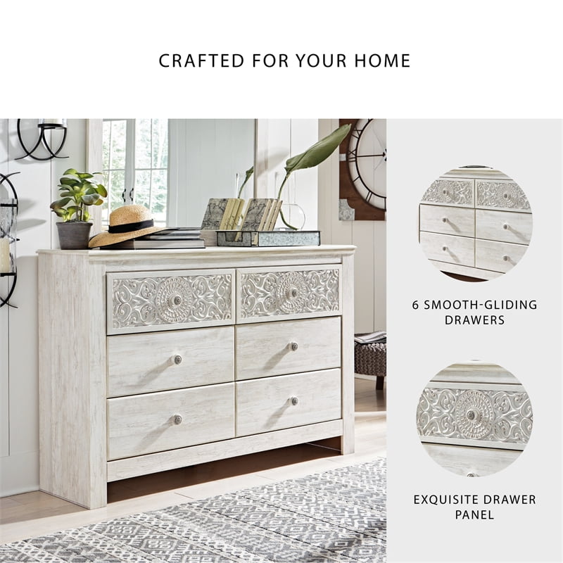 white christmas dresses Ashley Furniture SIGNATURE DESIGN BY ASHLEY Culverbach 6 Drawer Dresser