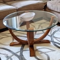 thumbnail image 3 of Tablero de mesa de vidrio SZG Glass, vidrio transparente templado redondo de 40 cm, 3 of 5
