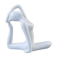 thumbnail image 2 of Estatua de cerámica, figurita pequeña, adorno moderno de colección, figurita para meditación. Estiramiento de un solo brazo, 2 of 9