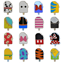 Disney Rubber Popsicle Character Button Pins, 5 Counts