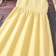 thumbnail image 6 of Eltusu Girls Dresses, Solid Color Fashion Crew Neck Sleeveless Summer Clothes Yellow Size 8-9 T, 6 of 7