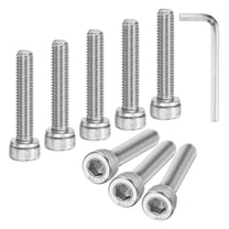 Uxcell 30-Pack M5 x 25mm Hex Socket Head Cap Screws Bolts, 304 Stainless Steel Machine Bolt Full Thread Precision Fasteners