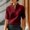 Wine, variant on Delayuji Women's Blouse Stand Collar Contrasting Colors Short Sleeve Shirt Business Casual Outfits Laides Blouse Tshirt Shirt for Women Work Shirt White M