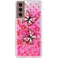 thumbnail image 3 of Case for Samsung S23 Plus, Galaxy S23 Plus Case Cute Pink Glitter Luxury Sparkle Liquid for Girls Women Quicksand Clear Soft TPU Protective Phone Case for Samsung S23 Plus Pink Butterfly, 3 of 12