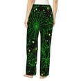 thumbnail image 3 of Kll Womens Green Bright Web With Spiders Print Pajama Pants Soft Pajama Bottoms For Women Cozy Lounge Pants, 3 of 9