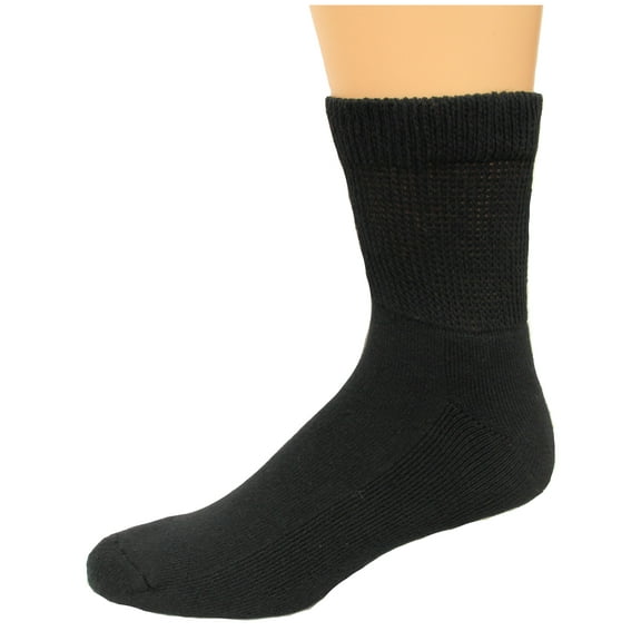 Carolina Ultimate Non-Binding Quarter Socks 2 Pair, Black, Men's 12-16