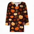 thumbnail image 4 of Godom Women's 3/4 Sleeve V-Neck Shirts Fall Graphic Tees Halloween Casual T-Shirt, 4 of 5