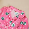 thumbnail image 6 of NIEWTR Toddler Girl Christmas Satin Pajamas Heart&Bow Print Button Shirt + Pants Little Kids Baby Girls Silk Pajama (18-24 Months,Hot Pink), 6 of 6