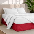 thumbnail image 3 of Bare Home Double Brushed Bed Skirt - Premium 1800 Collection - 15-inch Drop - Full, Red, 3 of 9