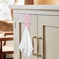 thumbnail image 6 of Uutvery Pink Bow-Shaped Steel Hook, Over Door Wall Mounted Hanger for Towels Bags Hats, Bedroom Bathroom Entryway Storage, 7.09x1.77 Inches, 6 of 8