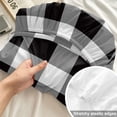 thumbnail image 4 of Cal.King Size Fitted Sheet Set - Black and White Checkered 3 Piece Bedding Sets 16" Deep Pocket Fitted Sheet with 2 Pillowcases, Farmhouse Buffalo Plaid Brushed Microfiber Hotel Luxury Bed Sheets, 4 of 9