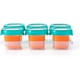 thumbnail image 3 of OXO Tot - Plastic Baby Blocks - Freezer Storage Containers - Teal, 3 of 5