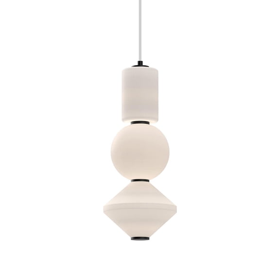Alora Lighting PD530341MBOP-UNV Bijou 8" Wide 3000K Led Mini Pendant - Black