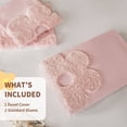 thumbnail image 4 of Premium Pink Floral Chenille Bedding Sets Reversible Design for Home Comfort, 4 of 10