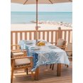 thumbnail image 2 of Outdoor Tablecloth with Umbrella Hole for Patio/Picnic/Party/Camping, Coastal Coral Waterproof Table Cloth Rectangle Table Cover Washable, Ocean Starfish Beach Conch Mist Lake Blue Marine (52"x 70"), 2 of 9